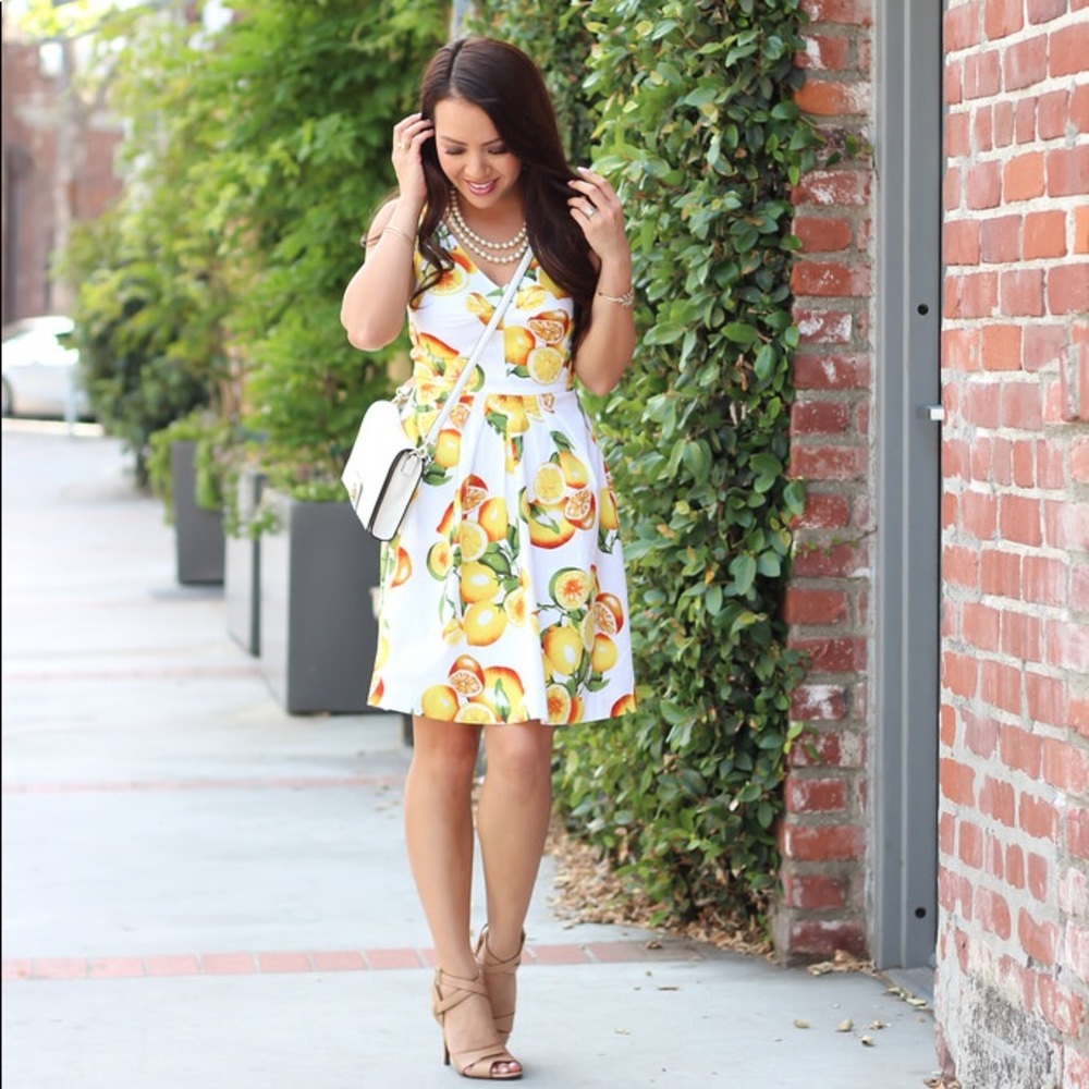 Banana Republic Lemon Print Dress